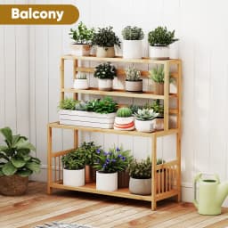 Gtouse 4 Tier Desktop Shelf Bamboo Desktop - Thumbnail 7