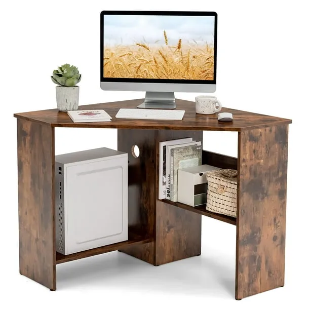Costway Corner Computer Desk Triangle Writing