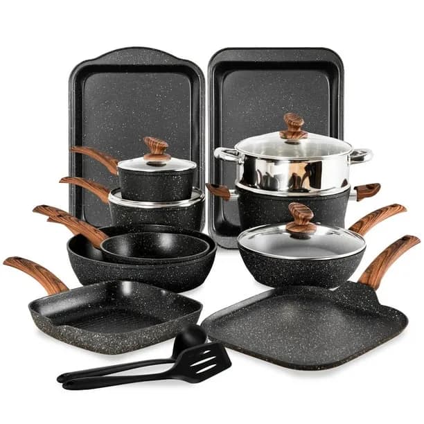 Sophia and William 17 Pieces Cookware and Bakeware