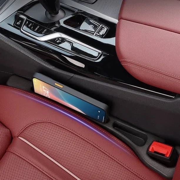 Car Seat Gap Filler, Seat Side Gap Filler with Organizer, 2 in1 Seat Crevice Blocker, Universal Fit Car SUV Truck Fill T