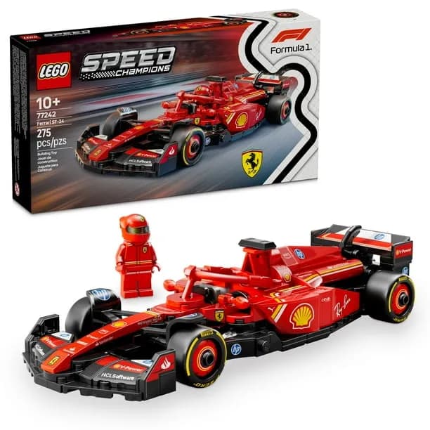LEGO Speed Champions Ferrari SF-24 F1 Race Car Toy - Building Set for Kids, Boys & Girls, Ages 10+ - Gift for Birthdays 