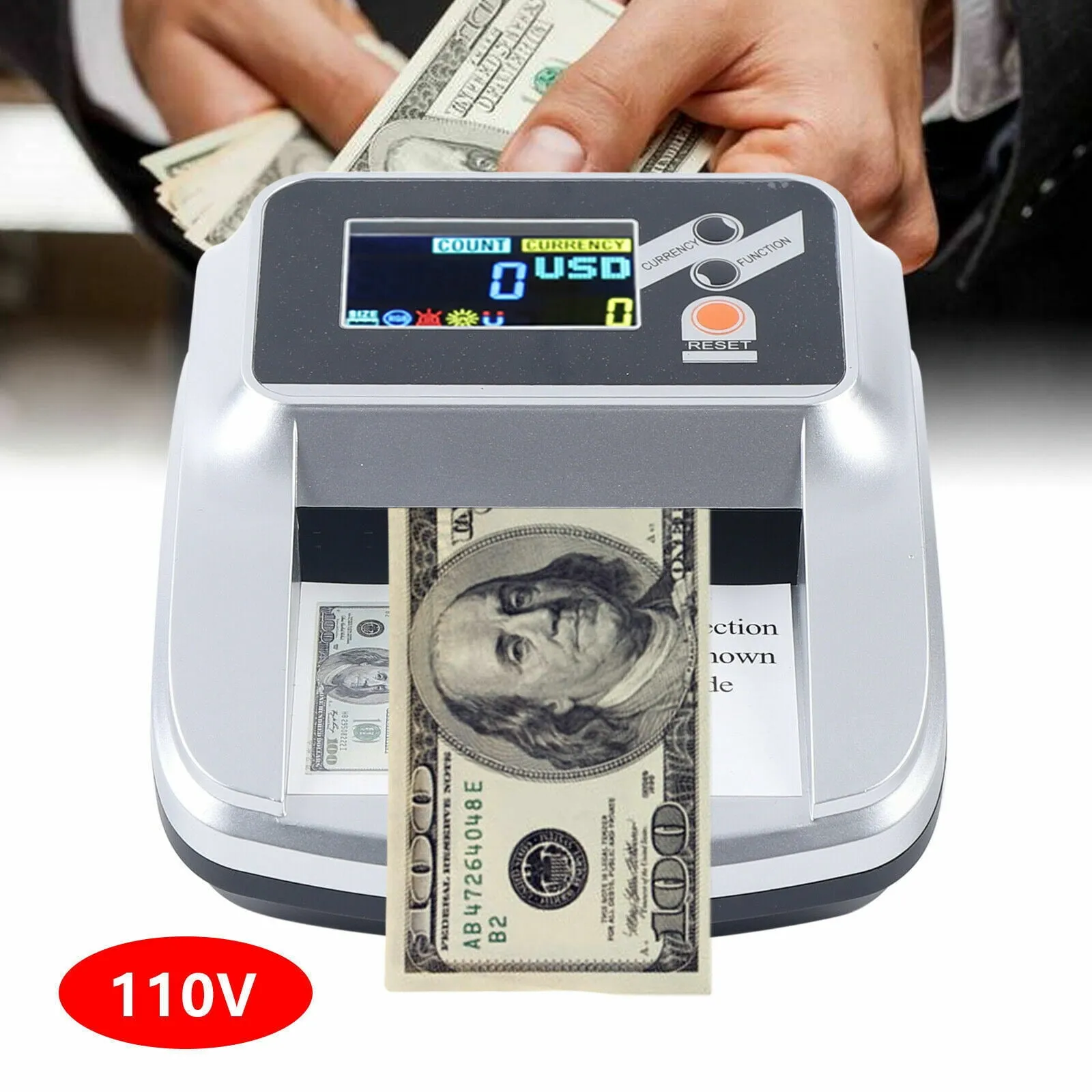Money Bill Counter Machine Cash Checking Counting