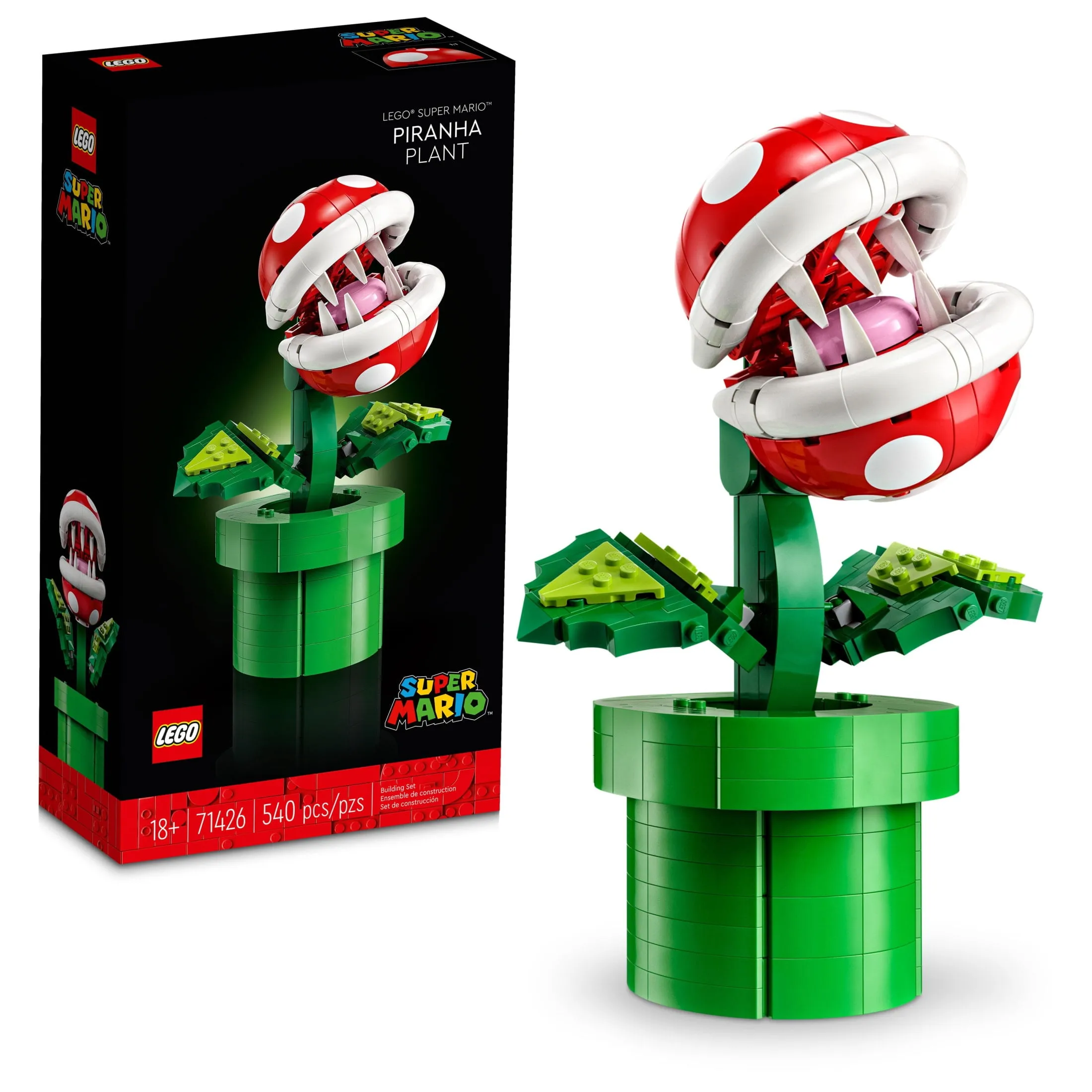 LEGO Super Mario Piranha Plant Building Sets for Adults - Mario Collectible for Men & Women, Ages 18+ Years - Gift for B