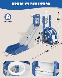Korimefa 7 in 1 Toddler Slide Outdoor Indoor - Thumbnail 7