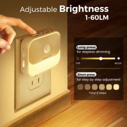 Zisuyu 2 Pack Dimmable Motion Sensor LED Night - Thumbnail 2