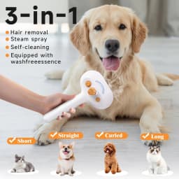 Pet Steam Brush for Dog and Cat Shower Bath Brush - Thumbnail 5