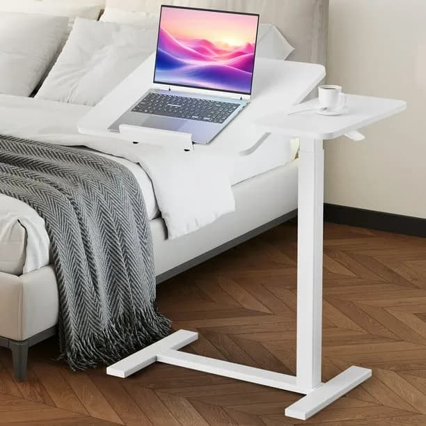 Gianna Adjustable Overbed Table with Wheels Mobile