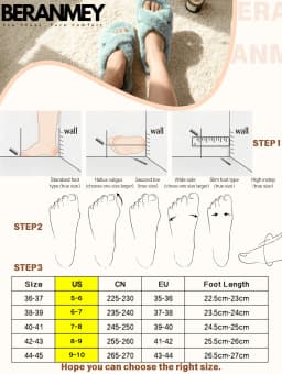 Beranmey Cozy Platform Fuzzy Slippers for Women - Thumbnail 5