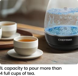 Chefman 1L Electric Glass Kettle W LED Indicator - Thumbnail 2