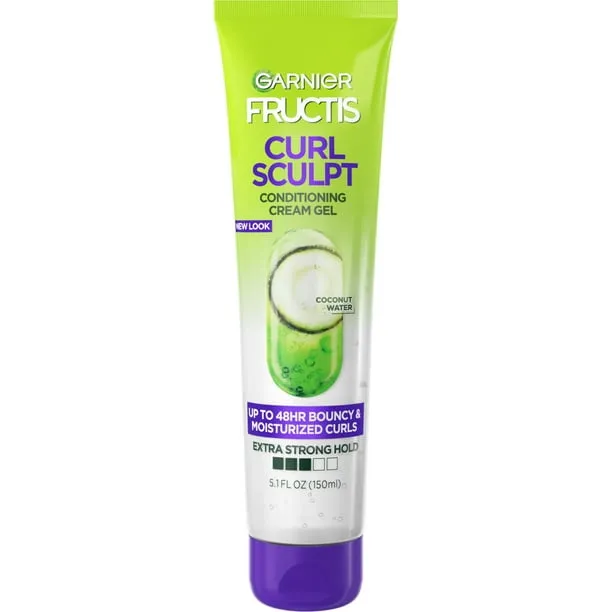Garnier Fructis Style Bouncy Curls Hair Styling Gel with Shea Butter, 5.1 fl oz