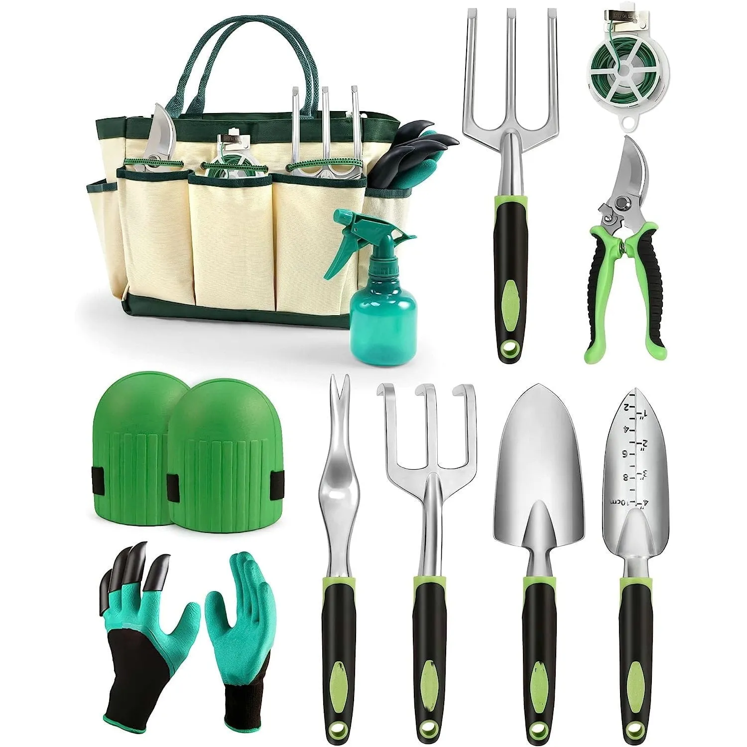 Topjuju 10 Pcs Heavy Duty Stainless Steel Garden