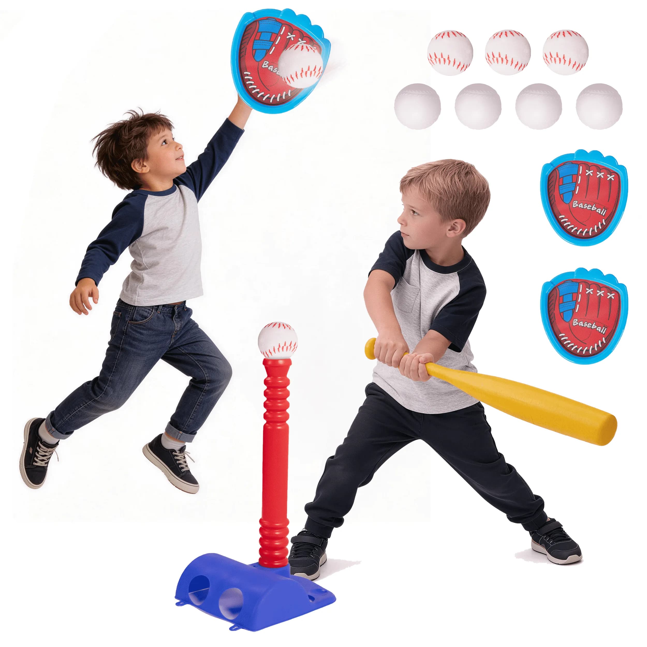 Savejoy Kids T Ball Set Outdoor Baseball Toys for