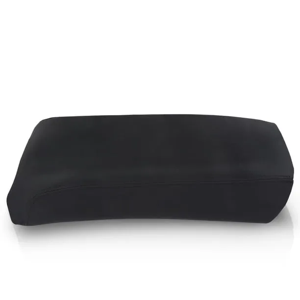 Leather Console Lid Armrest Cover Black Fit