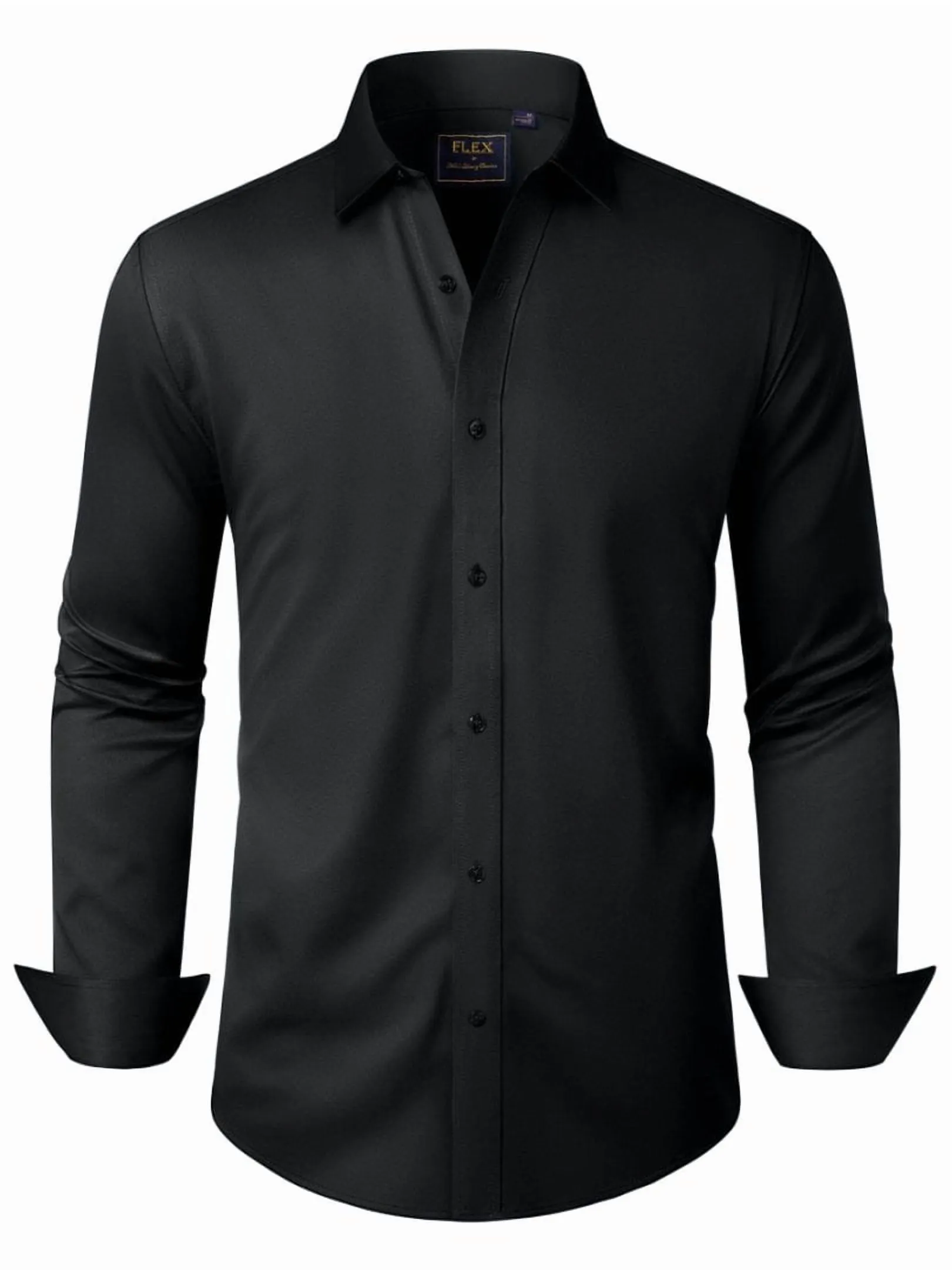 Sogami Men's Solid Long Sleeve Dress Shirts