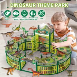 Linxuxie 215PCS Dinosaur House Play Set Dinosaur - Thumbnail 2