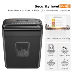 Bonsaii C277 B 6 Sheet Cross Cut Paper Shredder - Thumbnail 3