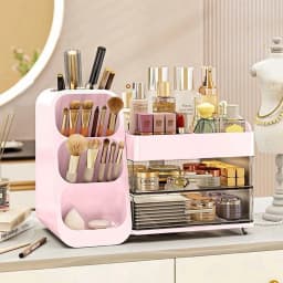 Baodeli Makeup Organizer with Brush Holder for - Thumbnail 1