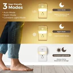 Zisuyu 2 Pack Dimmable Motion Sensor LED Night - Thumbnail 6
