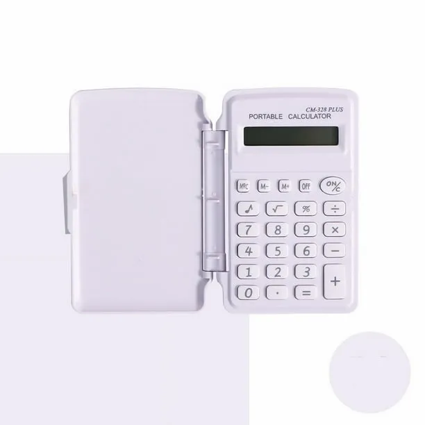 CoreLiving Desktop Calculator 8 Digit Small Calculator with Scientific Functions Flip Cover Portable Pocket Calculator H