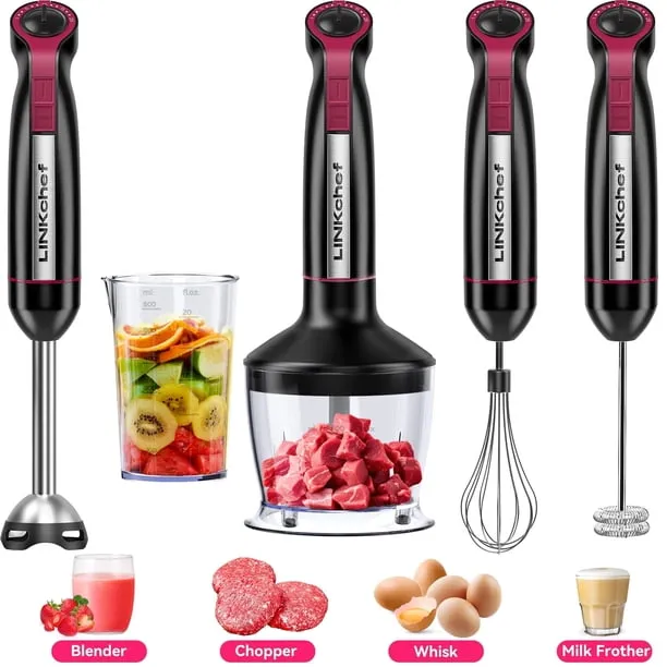 Linkchef Immersion Blender 1000W 20 Speed 5 in 1