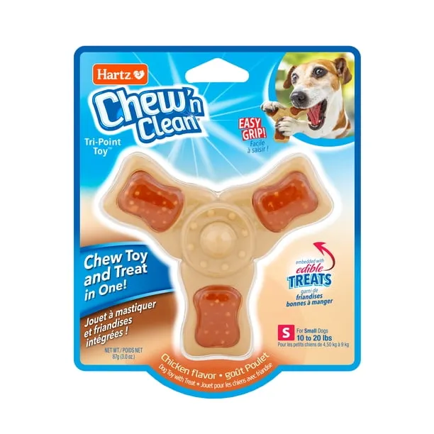 Hartz Chew N Clean Tri Point Chew Toy Chicken