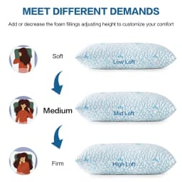 Emonia Cooling Memory Foam Queen Pillows Set of - Thumbnail 5