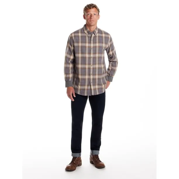 Men's Long Sleeve Button Down Traditional Plaid