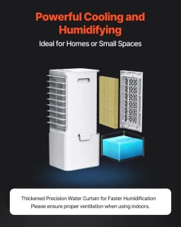 Vevor Portable Air Conditioner 9L 550 Cfm Swamp - Thumbnail 3