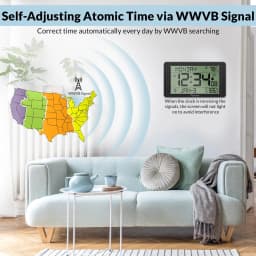 Geevon 108 Atomic Clock with Indoor Outdoor - Thumbnail 4