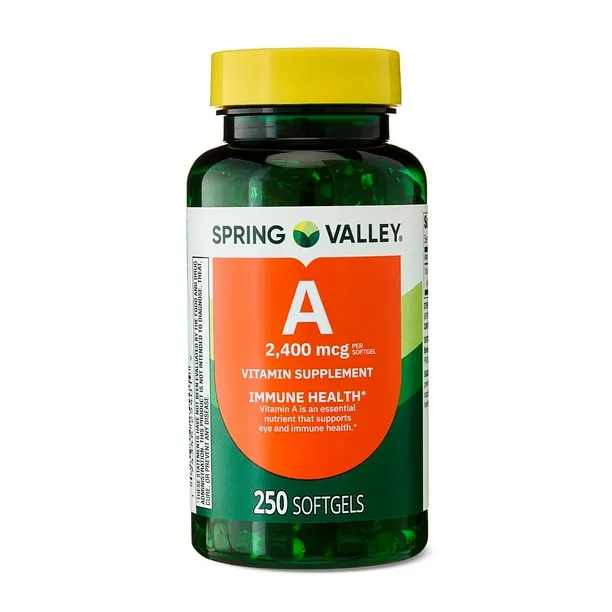 Spring Valley Vitamin a Supplement 2400MCG Per