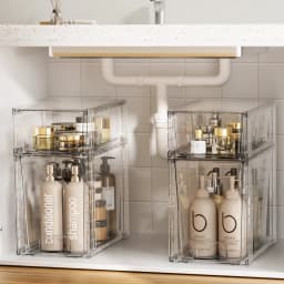 Sindcom Stackable Storage Drawers Set of 4CLEAR - Thumbnail 8
