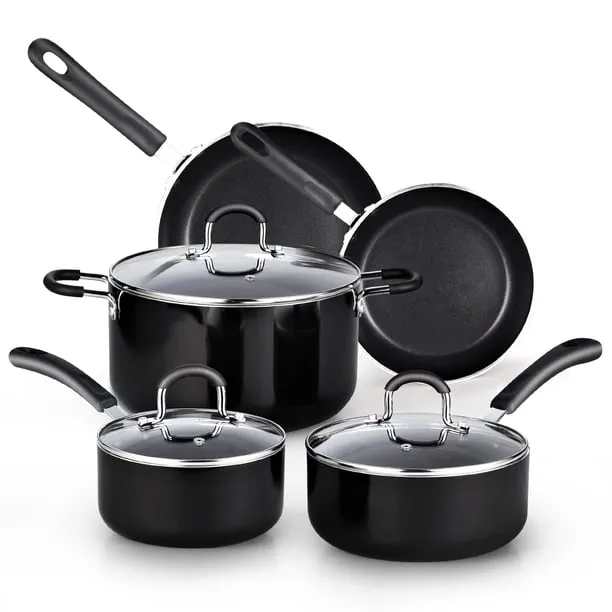 Cook N Home 8 Piece Nonstick Cookware Set Heavy