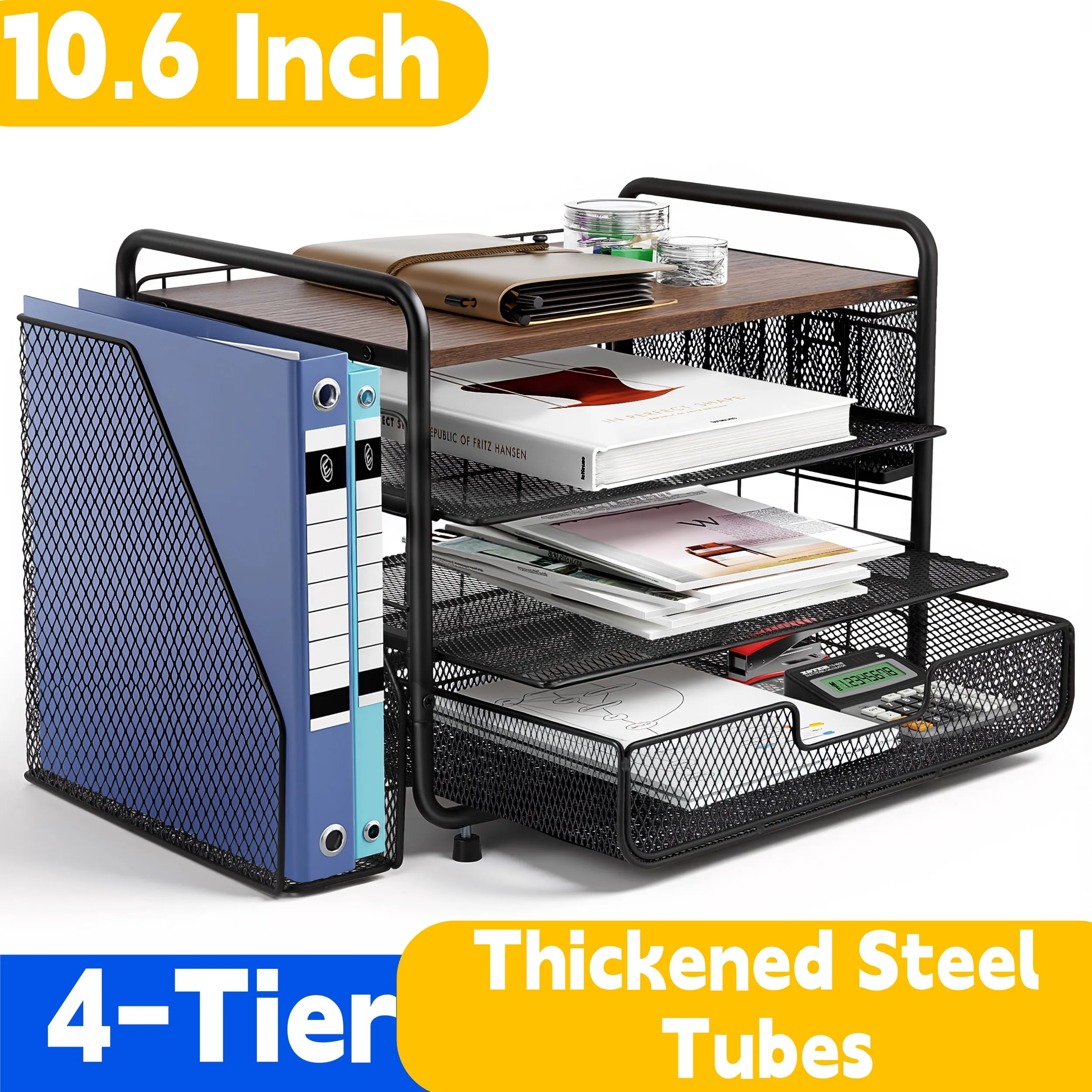 Ytaky Desktop Organizer 4 Tier Desk Organizers