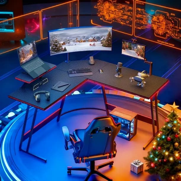 Homall L Shaped Gaming Desk 512 Inches Corner