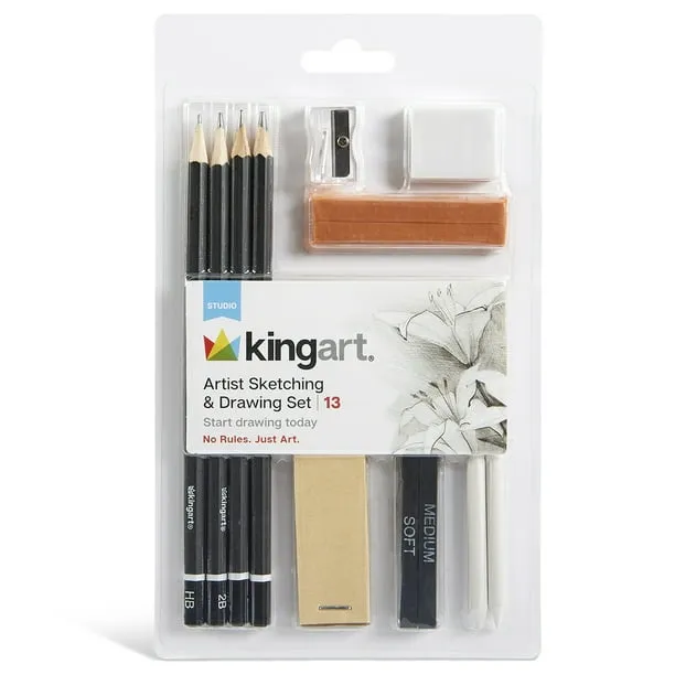 Kingart 13 Piece Sketching and Drawing Kit