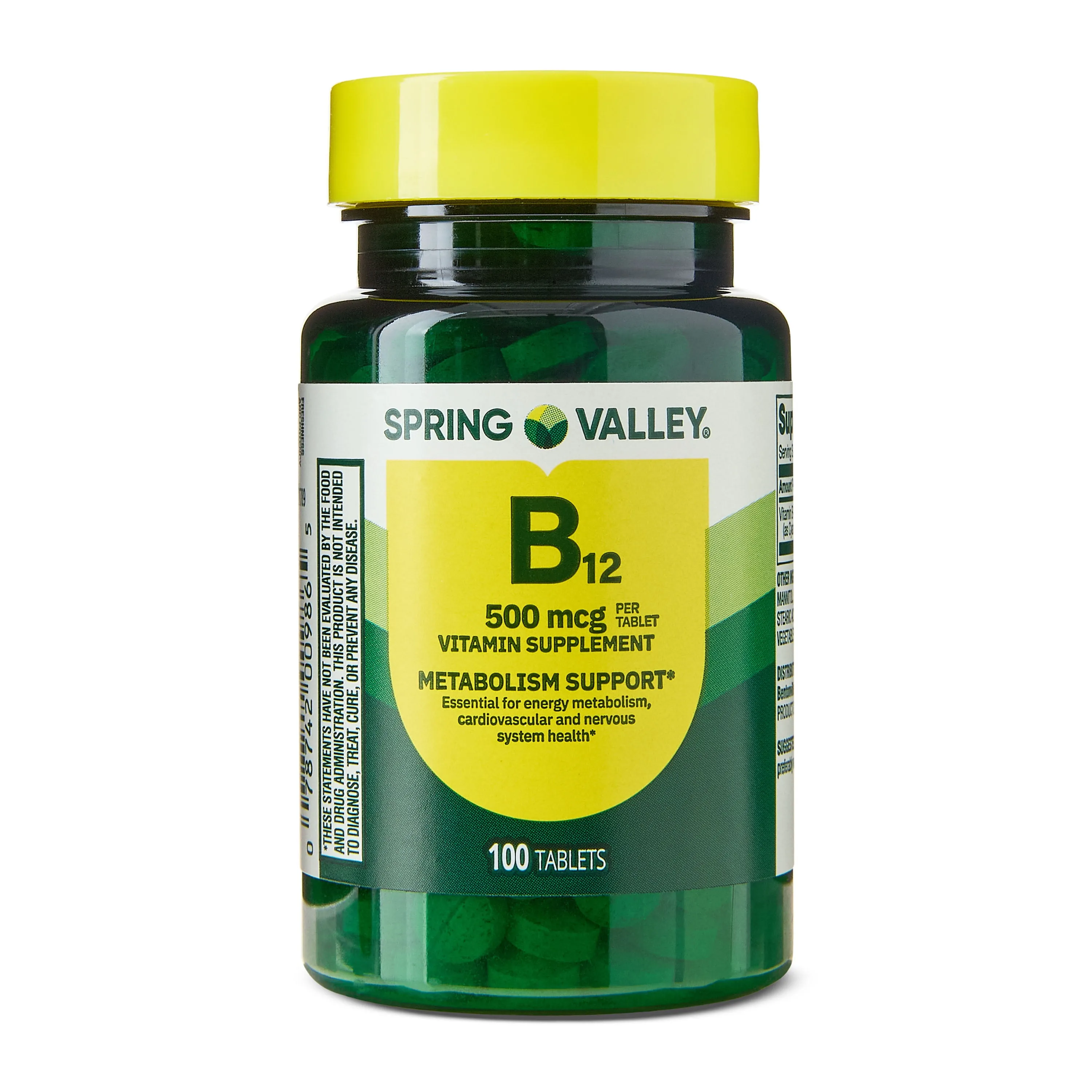 Spring Valley Vitamin B12 Supplement 500 Mcg 100