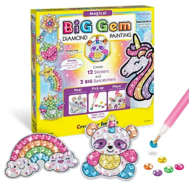 Creativity for Kids Gem Diamond Painting Kit: Magical Unicorn Crafts, Kids Gifts, Girl Toys 6-8