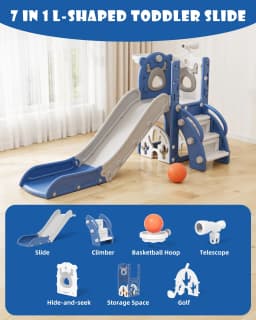 Korimefa 7 in 1 Toddler Slide Outdoor Indoor - Thumbnail 5
