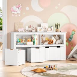 Homfa Kids Toy Storage with 4 Drawers Cubes - Thumbnail 1