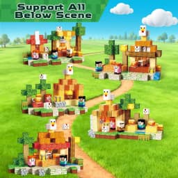 Annexfun 200PCS Magnetic Blocks with Light Up - Thumbnail 5