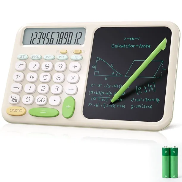 Newyes Basic Desk Calculator with Writing Tablet