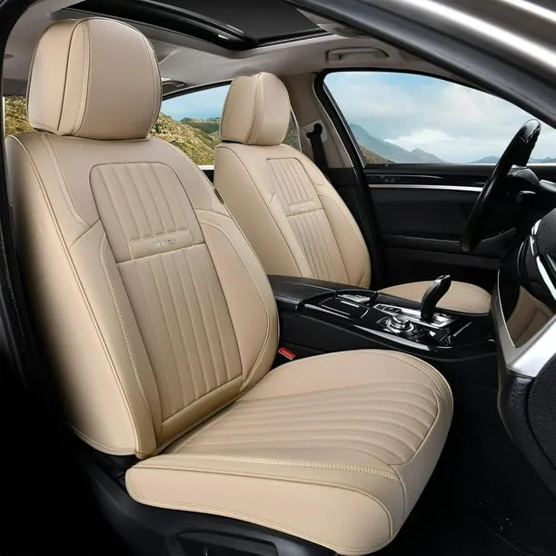 Coverado Car Seat Covers 2 Seats Waterproof Faux