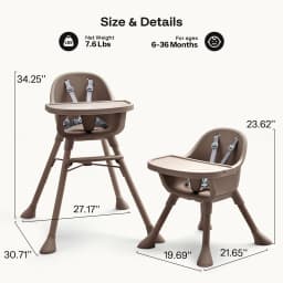 Harppa 3 in 1 Convertible Baby High Chair Feeding - Thumbnail 9
