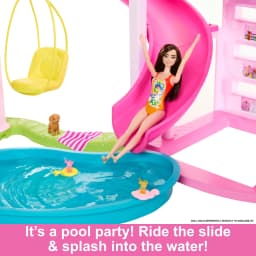 Barbie Dreamhouse Pool Party Dollhouse and Playset - Thumbnail 3