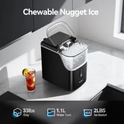 Qunler Nugget Ice Maker Countertops 33LBS Per Day - Thumbnail 2
