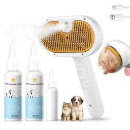 Pet Steam Brush for Dog and Cat Shower Bath Brush - Thumbnail 1