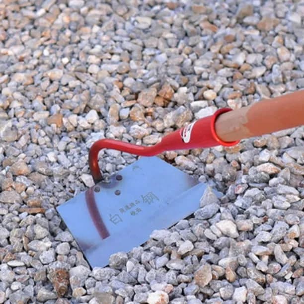 Garden Hoe, Gardening Hand Tool, Garden Tool, Durable, for ing, Loosening, Landscaping, Lawn Planting 20cm Width Red