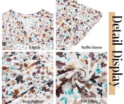 Fantaslook Summer Dresses for Women Ruffle Sleeve - Thumbnail 5