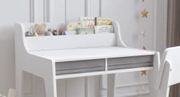 Starous Kids Study Desk with Storage Bin White - Thumbnail 5