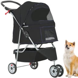 Bestpet Pet Stroller 3 Wheels Travel Folding - Thumbnail 1